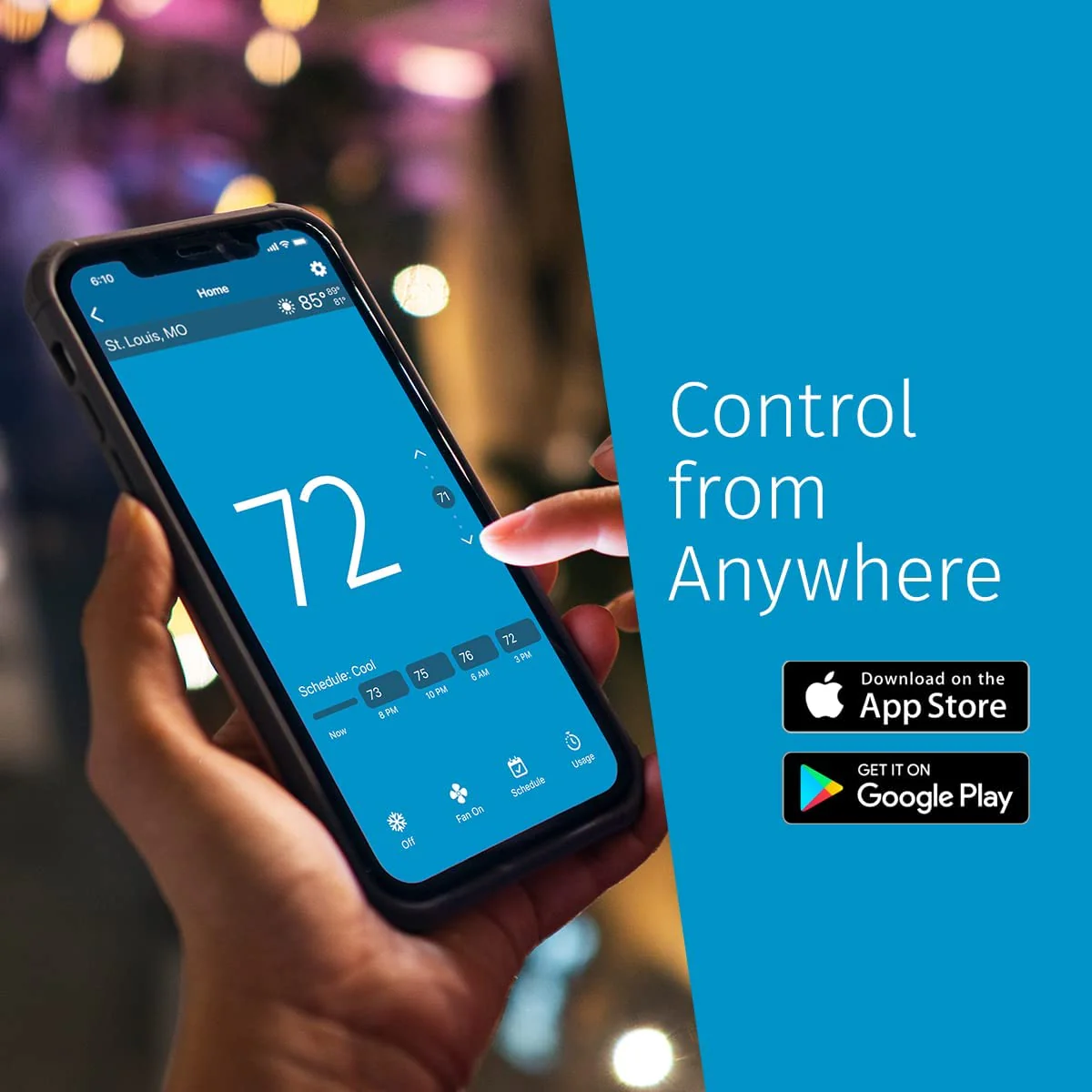 Emerson Sensi | Wi-Fi Smart Thermostat | Touch Screen - Image 5